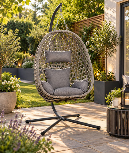 Rattan hanging egg - hanging,