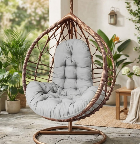 Hanging rattan egg chair - hanging,