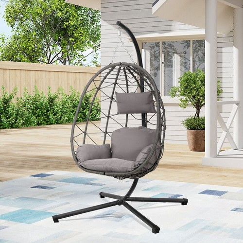 Hanging rattan egg chair - egg,