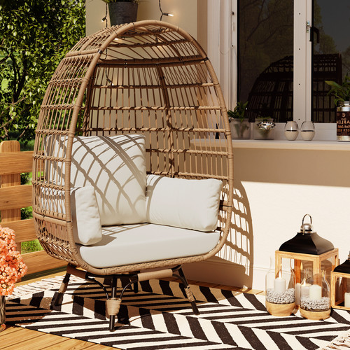 Oversized rattan egg chair - egg,