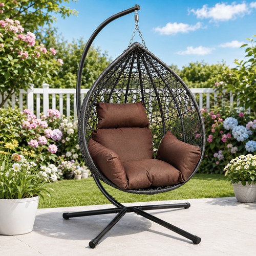 Rattan swing egg - chair, garden