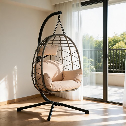 Rattan swing egg chair garden - egg,