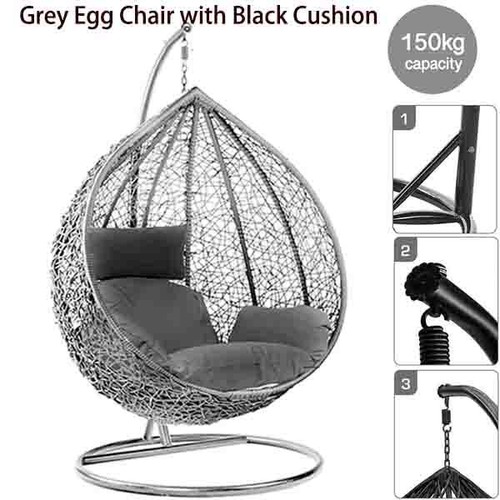 Rattan swing hanging - rattan, egg