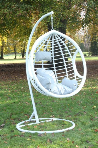 Swing hanging egg chair - egg, white