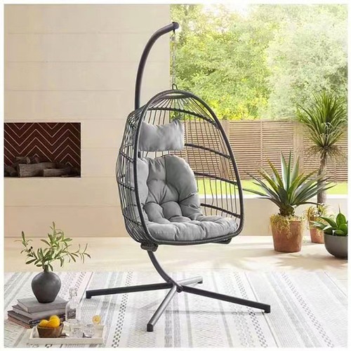 Hanging rattan egg chair with - hanging,