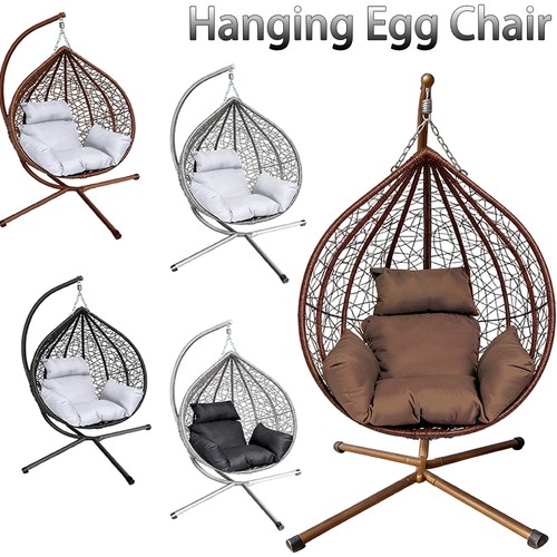 Rattan hanging swing egg chair - hanging,